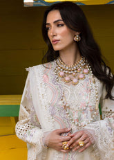 Unstitched 3-PC Luxury Lawn Silk Dupatta By Saira Shakira | DAHLIA-A